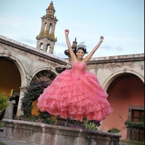 Coral Prom or Quinceañera dress